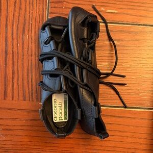 Antonio Pacelli Black Leather ghillie Dance Shoes